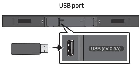 SAMSUNG HW-T550 - CONNECTING A USB STORAGE DEVICE - 1