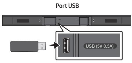 SAMSUNG HW-T550 - Connexion D'UN PEPIPHÉRIQUE DE STOCKAGE USB - 1
