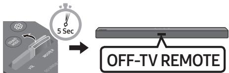 SAMSUNG HW-T550 - Ajuste do volume do Soundbar com o controlo remoto de um televisor - 2