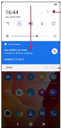 TCL GSMVENDUSEUL10LITEWHITE64GO - Volet des notifications - 1