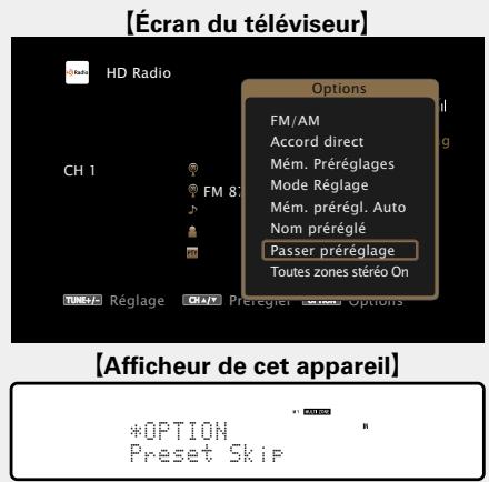MARANTZ AV8801 - Saut des stations radio préréglées (Passer préréglage) - 1
