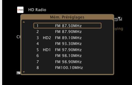 MARANTZ AV8801 - □ Préroglage de la station radio actuelle (Mém. Prérogages) - 4