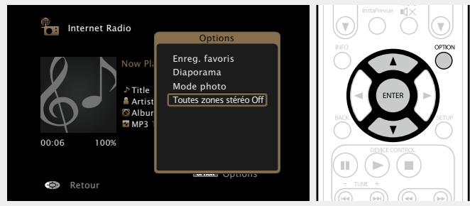MARANTZ AV8801 - □Arrêt de la fonction Toutes zones stéreo (Toutes zones stéreo Off) - 1