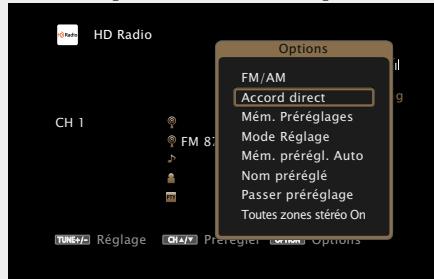 MARANTZ AV8801 - □ Syntonisation en entrant la fréquence radio (Accord direct) - 1