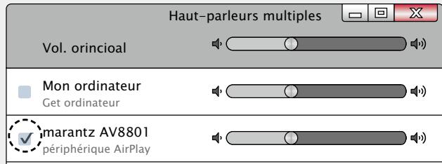 MARANTZ AV8801 - Cochez les enceintes que vous voulez utiliser. - 1