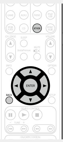 MARANTZ AV8801 - Utilisez < pour selectionner "Pandora", puis appuyez sur ENTER. - 2
