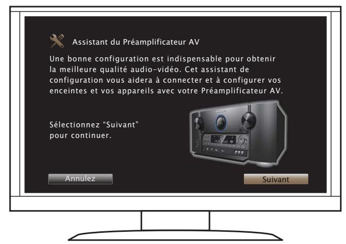 MARANTZ AV8801 - Suivez les instructions de l'assistant de configuration à l'écran - 2
