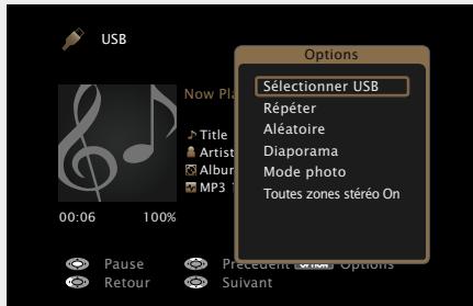 MARANTZ AV8801 - Configuration du port USB à utiliser ( Sélectionner USB) - 1