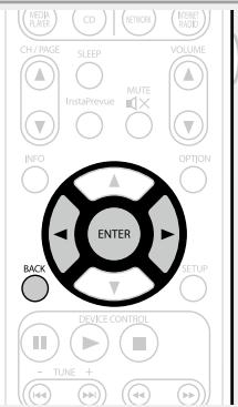 MARANTZ AV8801 - Dans le menu supérieur de Pandora, appuyez sur BACK. - 1