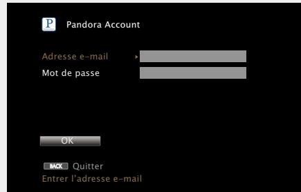 MARANTZ AV8801 - Entrez "Adresse e-mail" et "Mot de passer". - 1