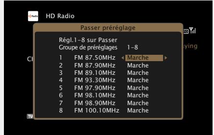 MARANTZ AV8801 - Annulation du saut des canaux préreglés - 1