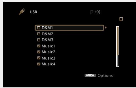 MARANTZ AV8801 - Lecture des fichiers d'un dispositif mémoire USB - 1