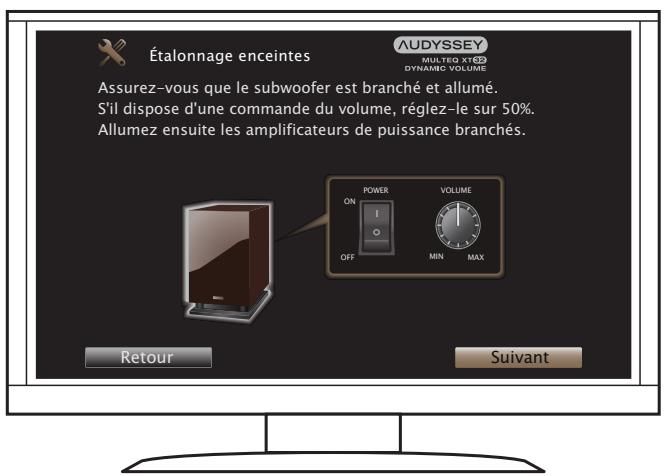MARANTZ AV8801 - Mettez sous tension l'amplificateur de puissance. - 1