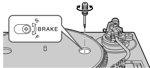 TECHNICS SL1210M5GE - Réglage de la vitesse de freinage de la platine - 1