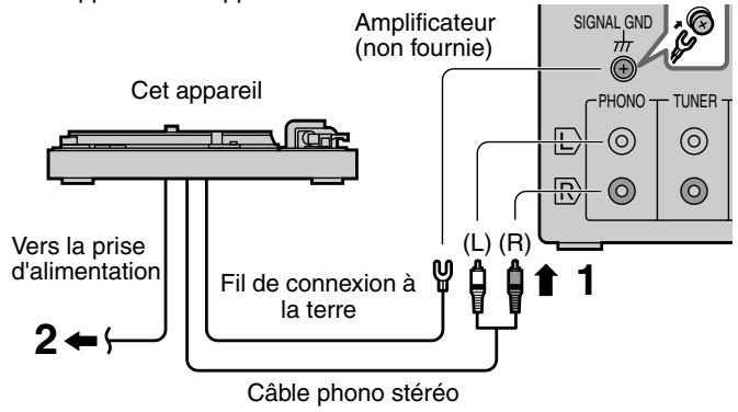 TECHNICS SL1210M5GE - Raccordement à un amplificateur et branchement sur le secteur - 2