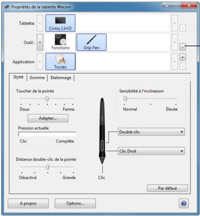 WACOM CINTIQ 13 PEN TOUCH - CRÉATION D'UN PARAMÈTRE SPÉCIFIQUE À UNE APPLICATION - 1