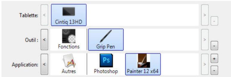 WACOM CINTIQ 13 PEN TOUCH - PARAMÈTRES SPÉCIFIQUES À UNE APPLICATION - 2