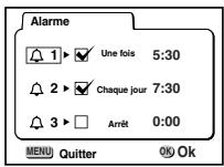 PENTAX Optios - Vérification de l'arrêtement sonore/alarme - 1