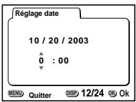 PENTAX Optios - Réglage de la date et de l'heure - 4