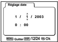 PENTAX Optios - Réglage de la date et de l'heure - 2