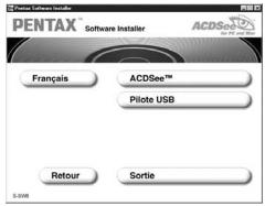 PENTAX Optios - Installation du pilote USB - 2
