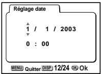 PENTAX Optios - Réglage de la date et de l'heure - 1