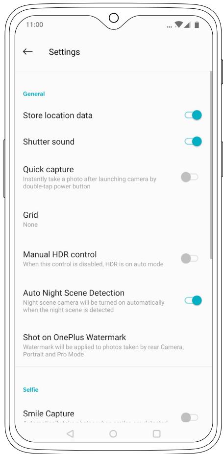 ONEPLUS 6T - Sélection des modes et paramètres de l'ordinateil photo - 2