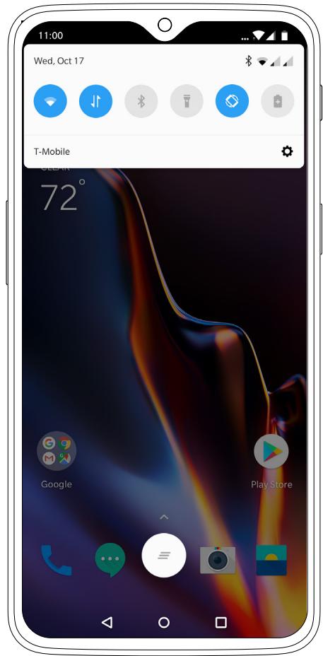 ONEPLUS 6T - Menu de notifications - 1