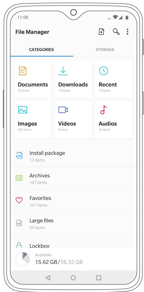 ONEPLUS 6T - Gestionnaire de fichiers - 1