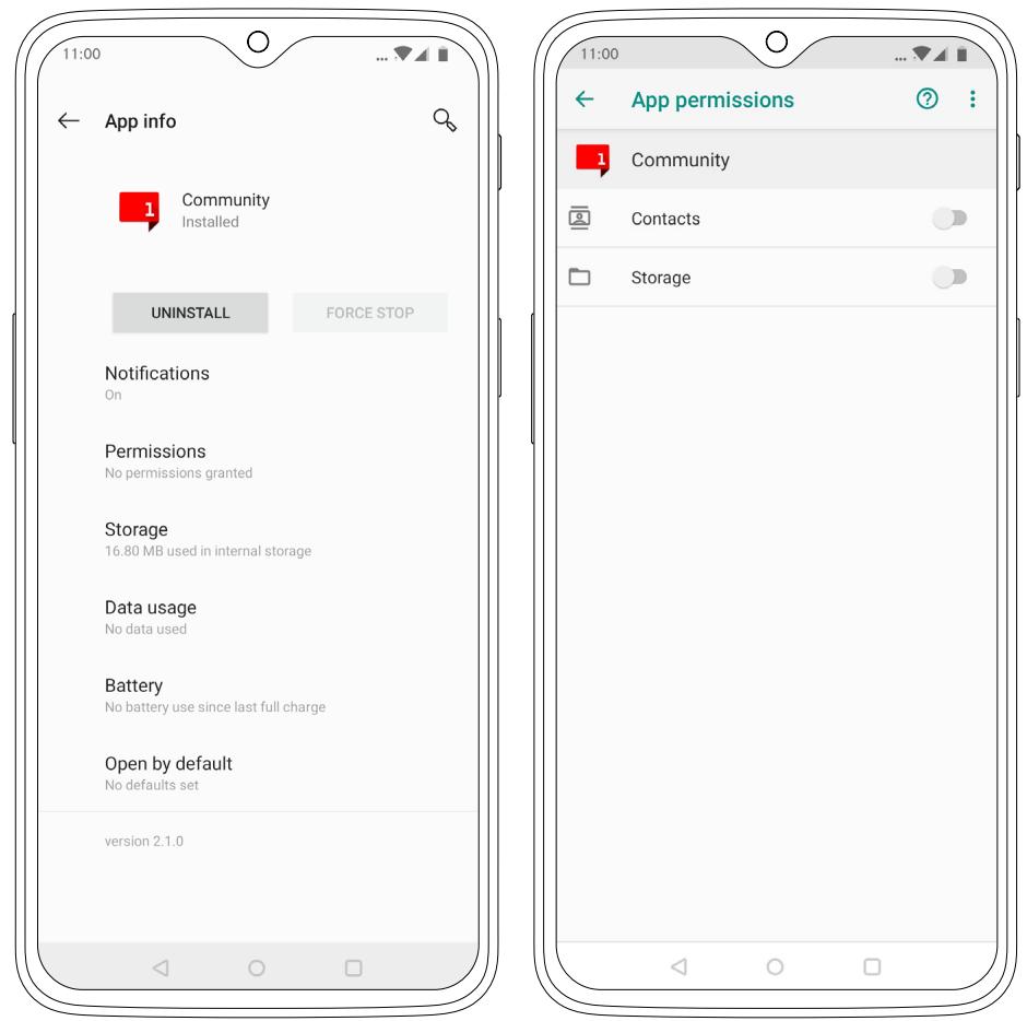 ONEPLUS 6T - Autorisation des applications - 1