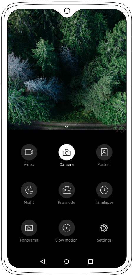 ONEPLUS 6T - Sélection des modes et paramètres de l'ordinateil photo - 1