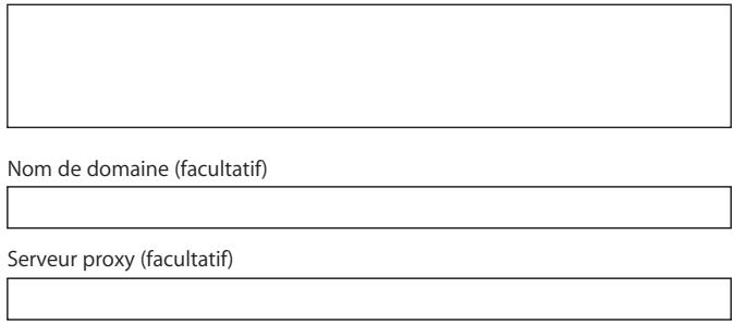 APPLE eMac - Les informations ci-après sont facultatives. Demandez à votre FAI s'il est nécessaire de les saisir. - 1