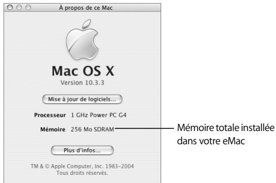 APPLE eMac - Vérification de la reconnaissance de la nouvelle mémoire par votre ordinateur - 1