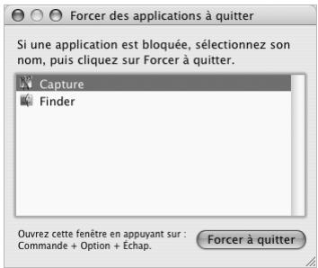 APPLE eMac - Pour forcer une application a quitter : - 1