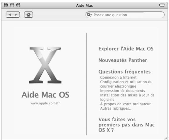 APPLE eMac - Obtention de réponses grâce à l'Aide Mac OS - 1