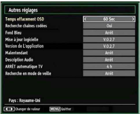 WINDSOR WD32LED16 - Configuration des autres réglages - 1