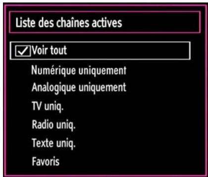 WINDSOR WD32LED16 - Gestion des chaînes : Trier une liste de chaînes - 1