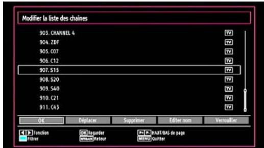 WINDSOR WD32LED16 - Fonctionnement de la liste des chaînes - 1