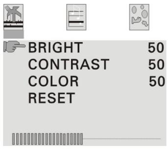 PROLINE DVDP271WxX - Menu de configuration de l'écran LCD - 1