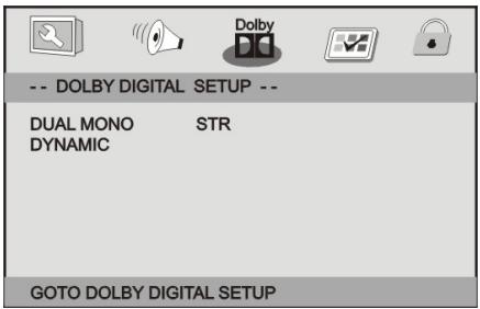 PROLINE DVDP271WxX - • Page Dolby Digital Setup - 1