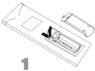PROLINE DVDP271WxX - Installation des piles dans la télécommande - 1