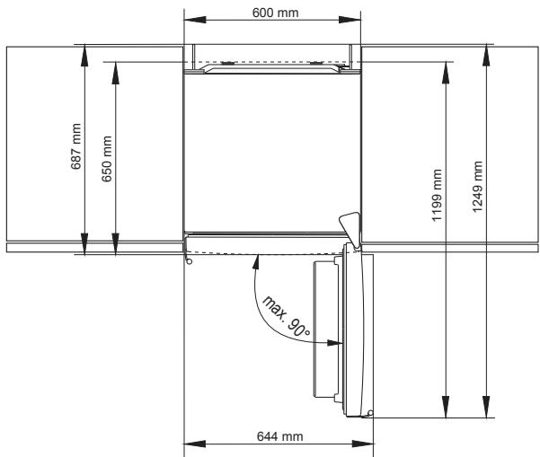 PANASONIC NR-BN34FX1-E - Avec les portes entièrement ouvertes - 1