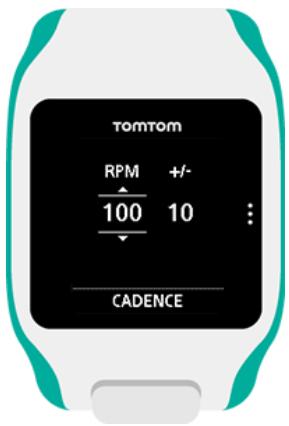 TOMTOM GPS RUNNER NOIR - Définir une zone pour la vitesse et la cadence - 1