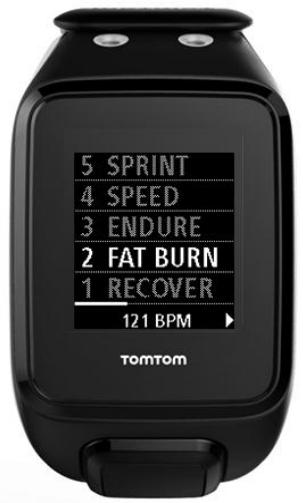TOMTOM SPARK GPS FiN NOiRcopic - Suivre la progression dans une zone de fréquence cardiaque - 1