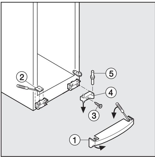 MIELE K 8453 SFD BLANC - Interchanger les portes : - 1