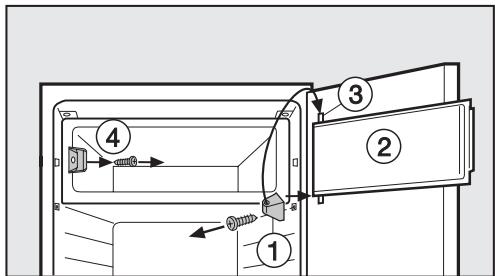 MIELE K 8453 SFD BLANC - Porte du compartiment de congélation - 1