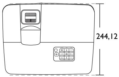 BENQ W1070+W - Dimensions - 1