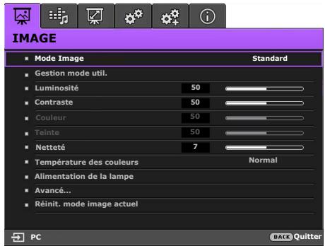 BENQ W1070+W - À propos des menus OSD - 6
