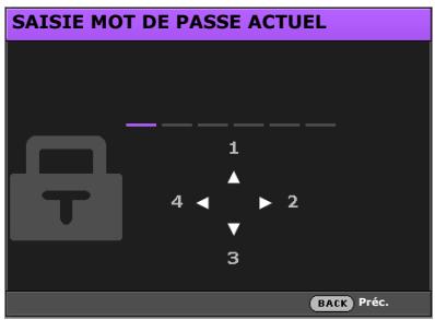 BENQ W1070+W - Modification du mot de passe - 1