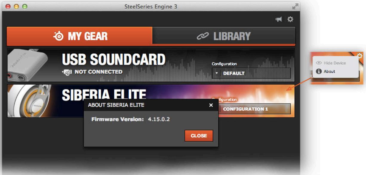 STEELSERIES APEX M800 - About Device – firmware version - 1